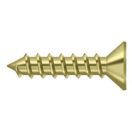 Deltana SCWS1210U3 SCWS1210 #12 x 1" Steel Wood Screw Polished Brass