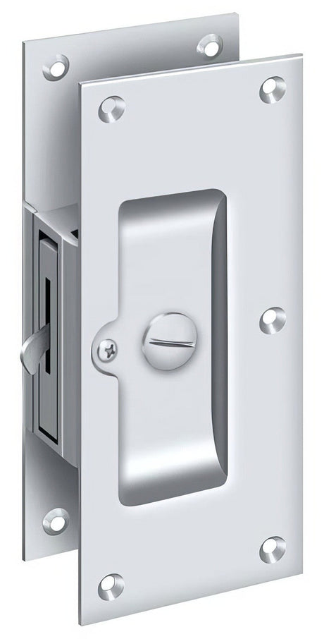 Deltana SDL60U26 polished chrome privacy pocket door lock