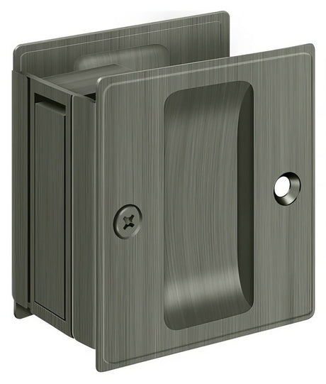 Deltana SDP25U15A antique nickel passage pocket door lock