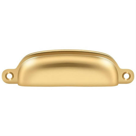Deltana SHP29CR003 SHP29U 4" Exposed Shell Cup Pull Lifetime Polished Brass