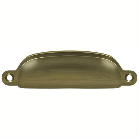 Deltana SHP29U5 SHP29U 4" Exposed Shell Cup Pull Antique Brass