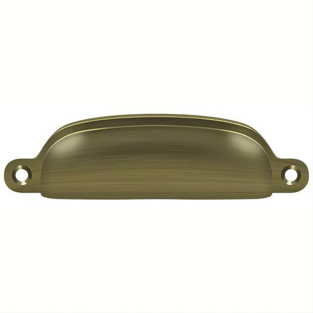 Deltana SHP29U5 SHP29U 4" Exposed Shell Cup Pull Antique Brass