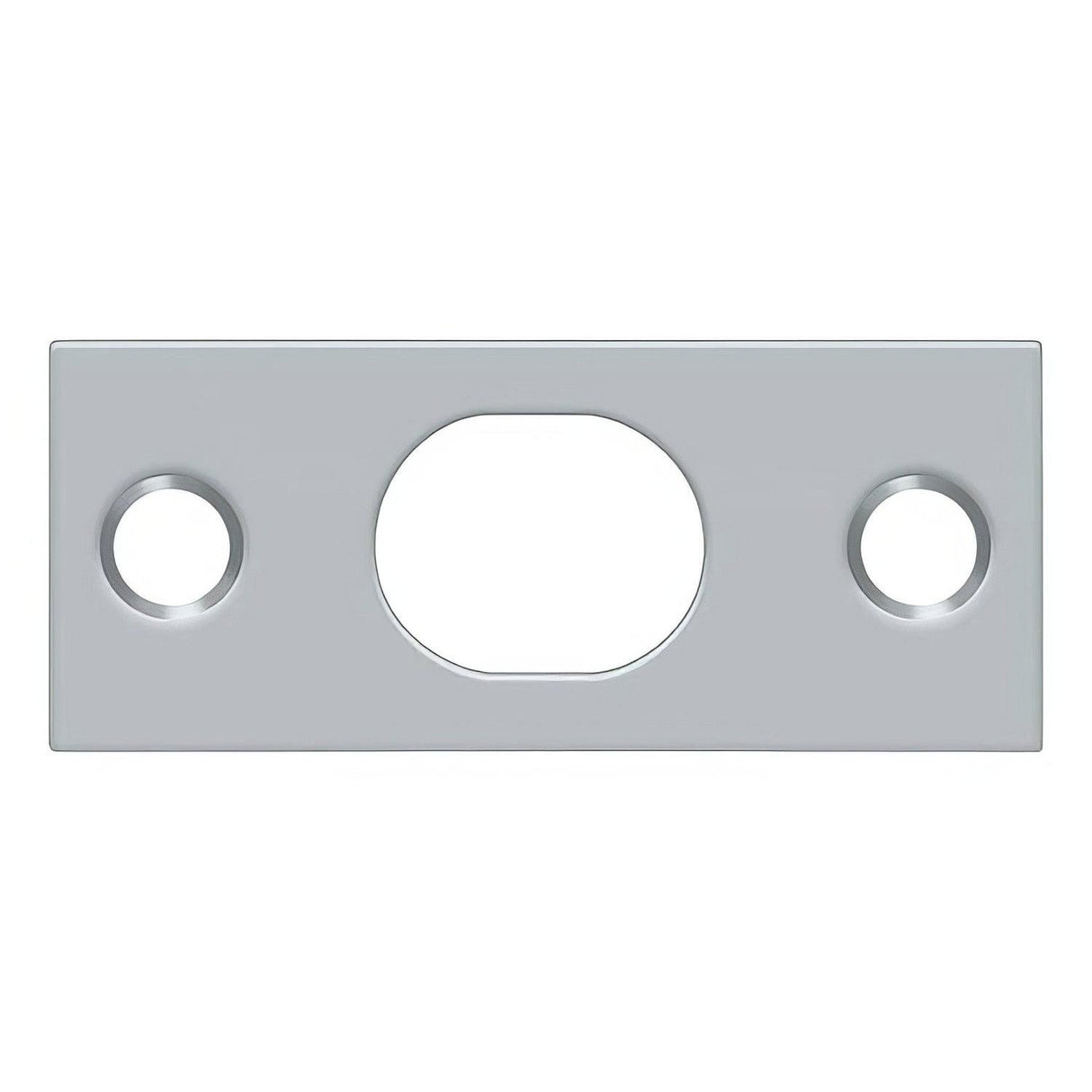 Deltana SP12EFB26D SP12EFB 2-1/4" x 1" Strike Plate for 12" Extension Flush Bolt Brushed Chrome