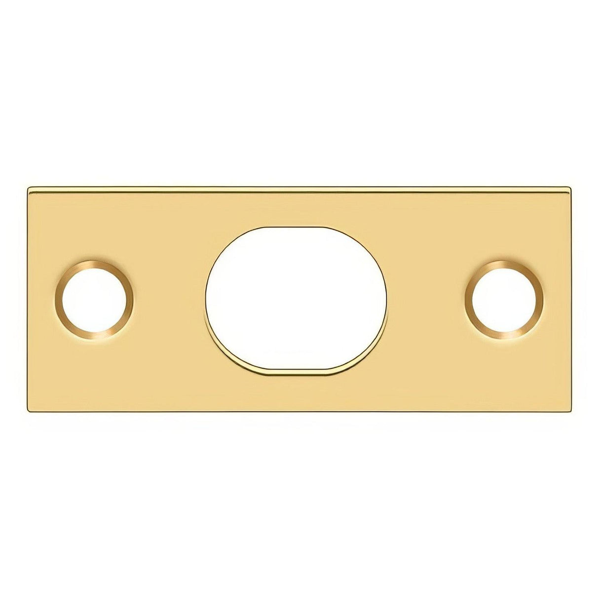 Deltana SP12EFBCR003 SP12EFB 2-1/4" x 1" Strike Plate for 12" Extension Flush Bolt Lifetime Polished Brass
