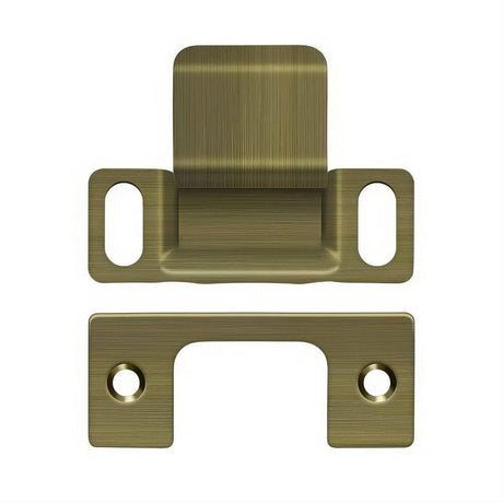 Deltana SP2751U5 SP2751 2-3/4" x 1-1/4" Dust Cup Strike Plate Antique Brass