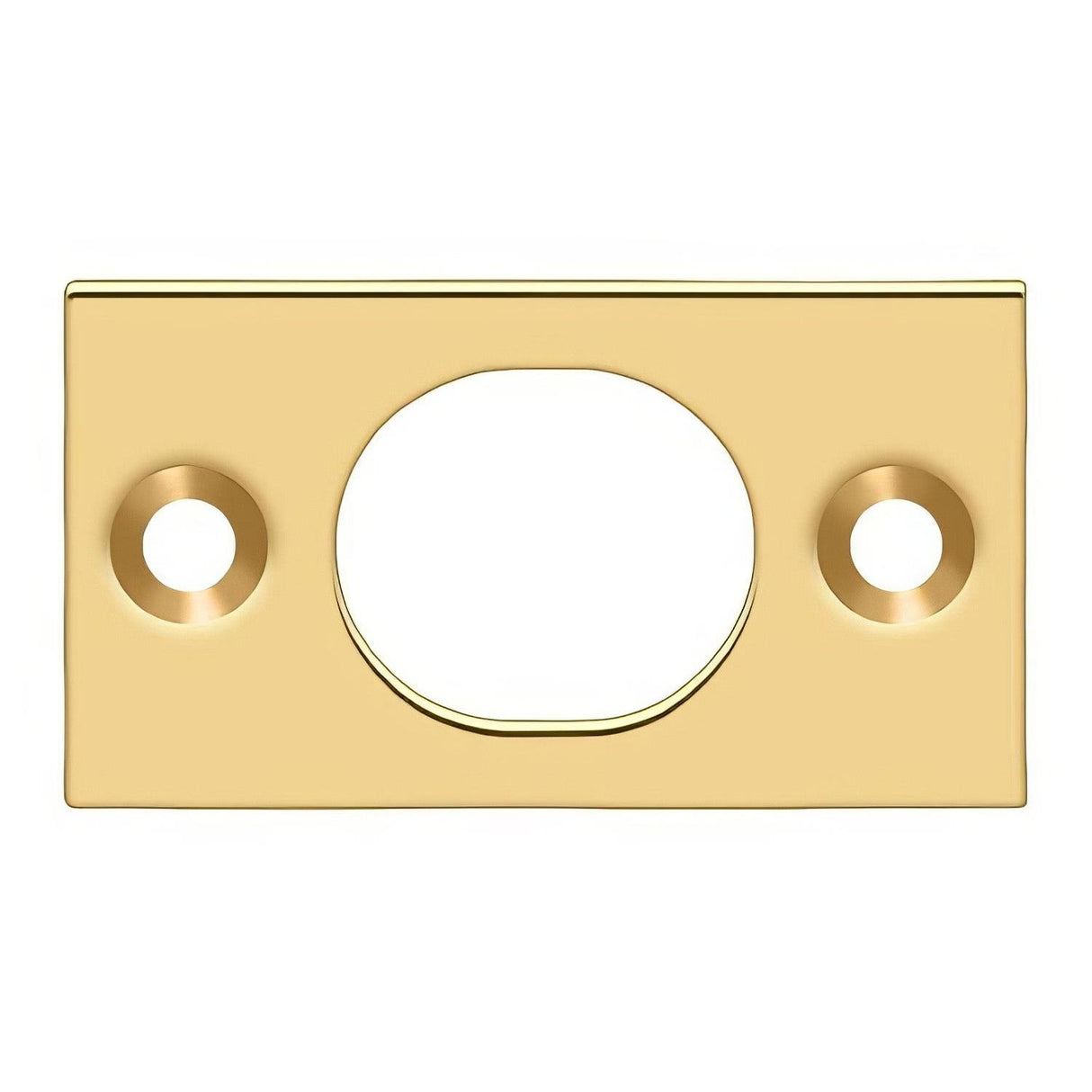 Deltana SP6FBCR003 SP6FB 1-3/4" x 1" Strike Plate for 6" Flush Bolt Lifetime Polished Brass