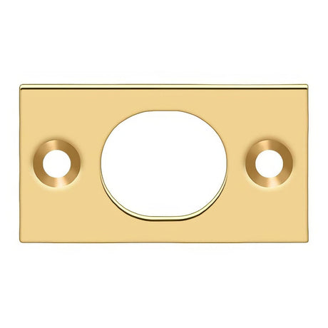 Deltana SP6FBCR003 SP6FB 1-3/4" x 1" Strike Plate for 6" Flush Bolt Lifetime Polished Brass