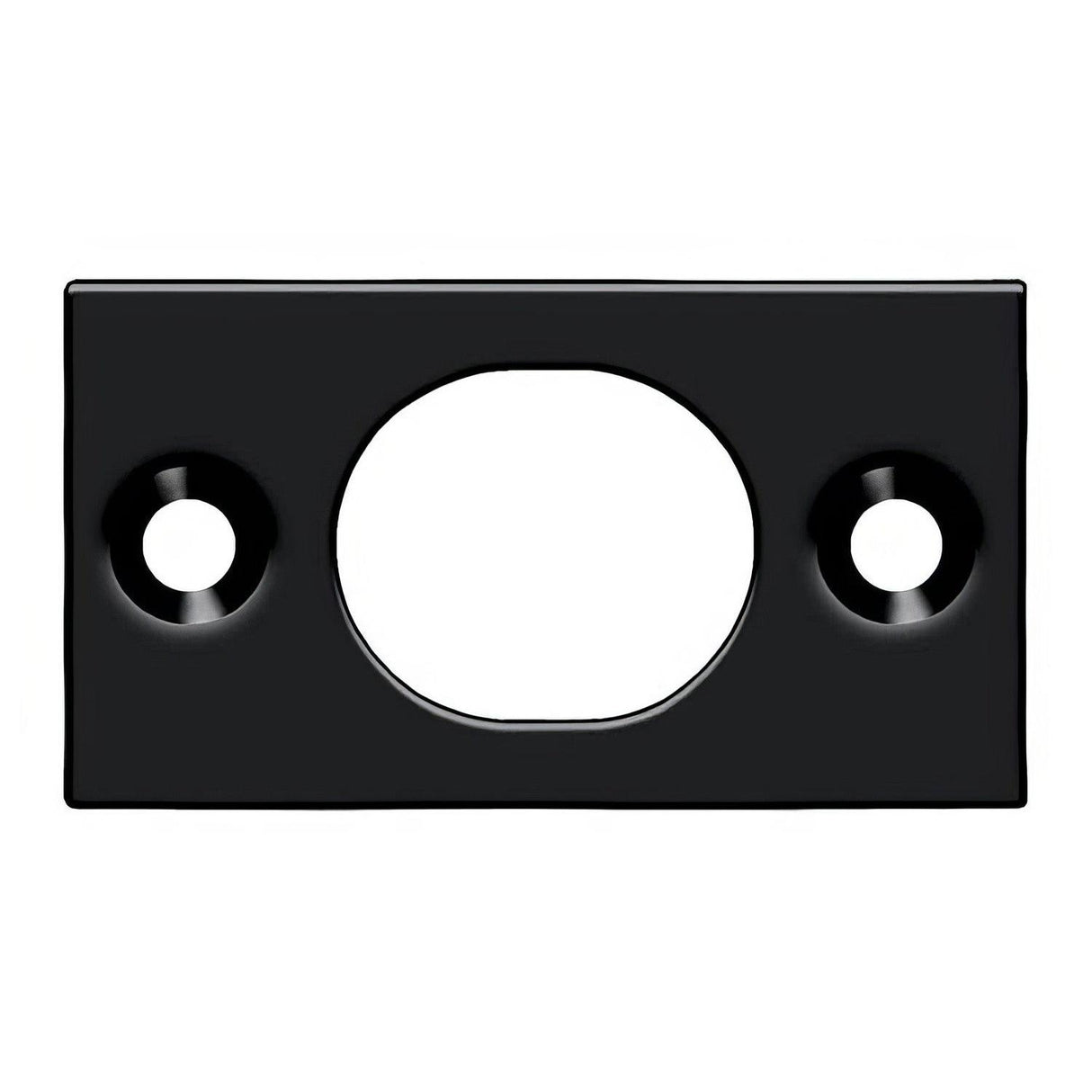 Deltana SP6FBU19 SP6FB 1-3/4" x 1" Strike Plate for 6" Flush Bolt Paint Black
