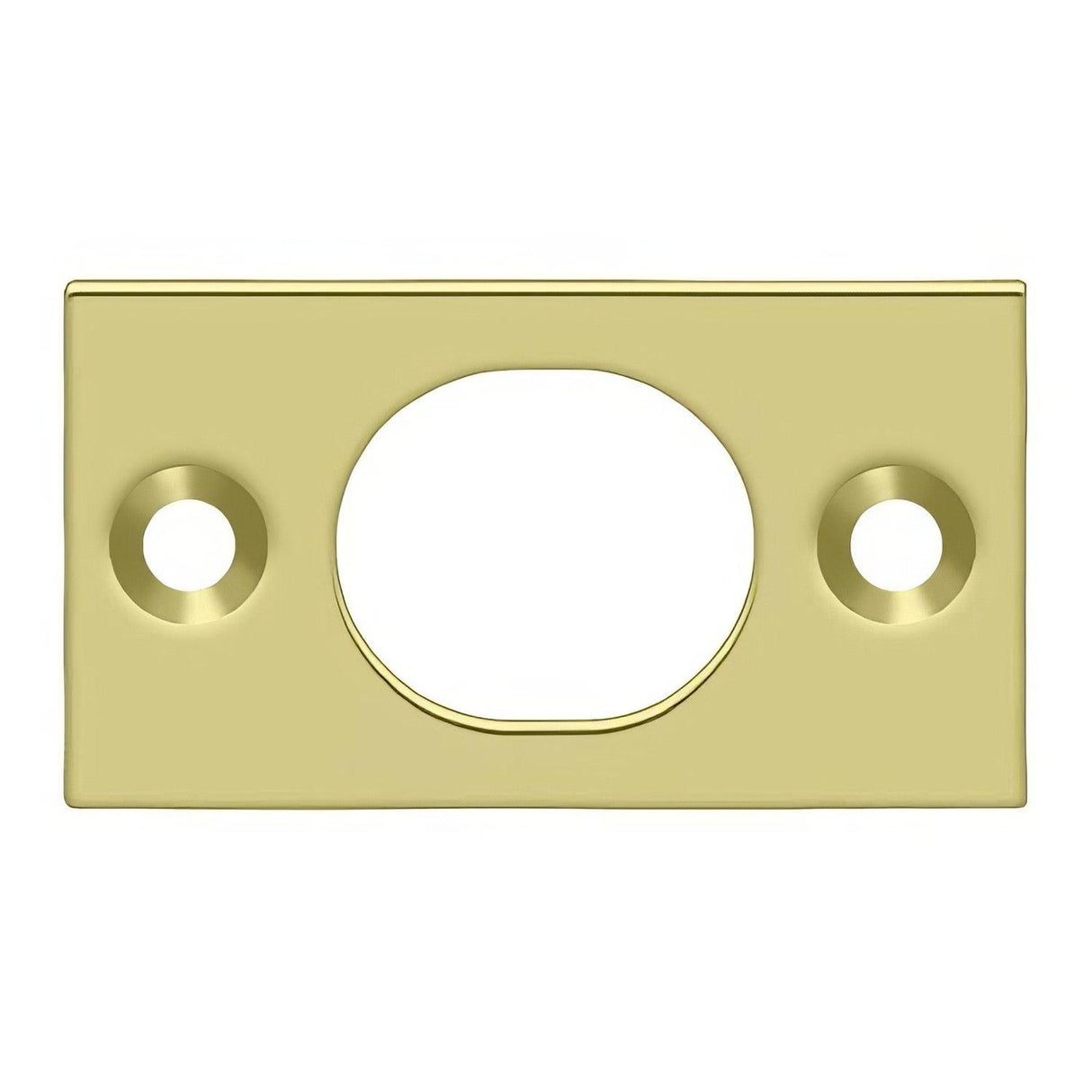 Deltana SP6FBU3 SP6FB 1-3/4" x 1" Strike Plate for 6" Flush Bolt Polished Brass