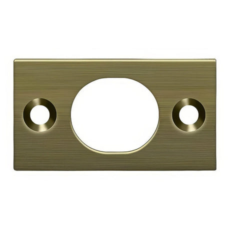 Deltana SP6FBU5 SP6FB 1-3/4" x 1" Strike Plate for 6" Flush Bolt Antique Brass