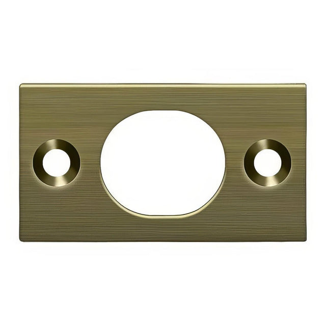 Deltana SP6FBU5 SP6FB 1-3/4" x 1" Strike Plate for 6" Flush Bolt Antique Brass