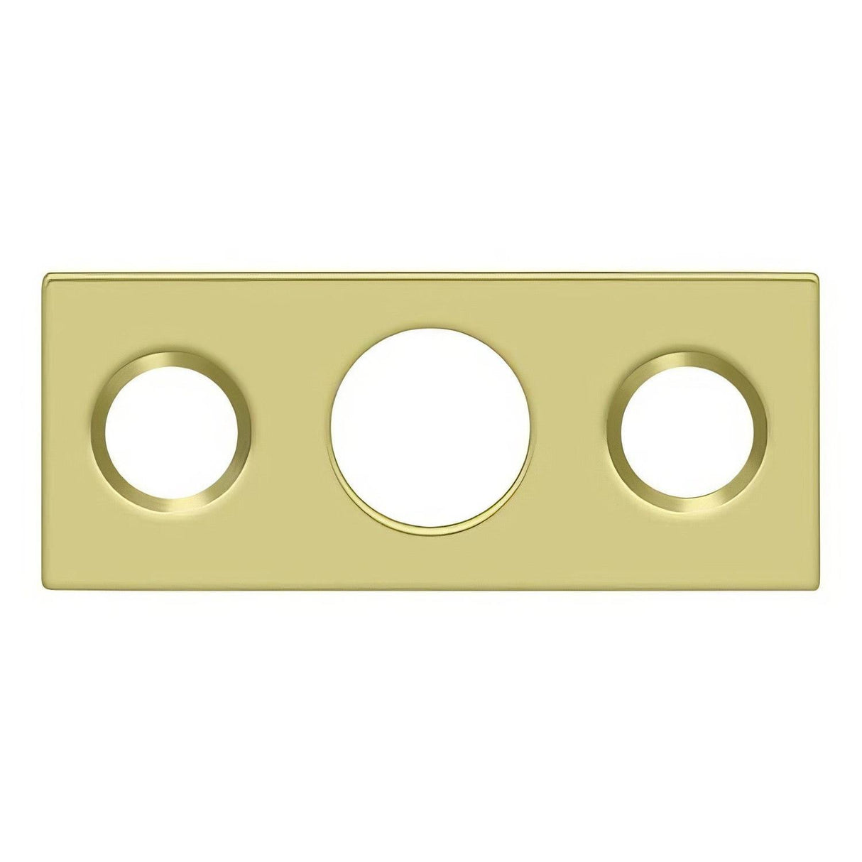 Deltana SP7FBR3 SP7FBR 1-1/2" x 5/8" Strike Plate for 7" Flush Bolt Polished Brass