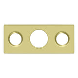 Deltana SP7FBR3 SP7FBR 1-1/2" x 5/8" Strike Plate for 7" Flush Bolt Polished Brass