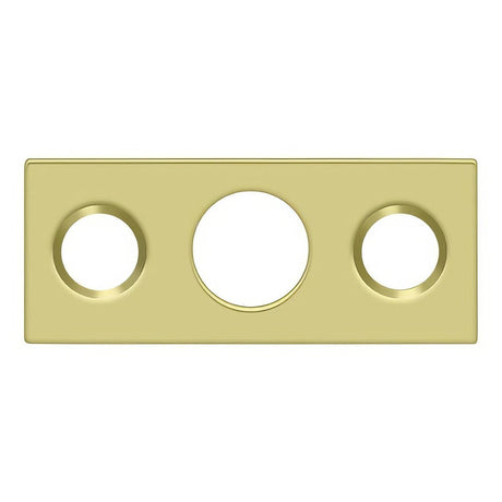 Deltana SP7FBR3 SP7FBR 1-1/2" x 5/8" Strike Plate for 7" Flush Bolt Polished Brass