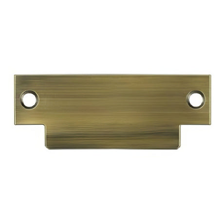 Deltana SPBDB478U5 SPBDB478 4-7/8" ANSI T-Strike Plate without Latch Hole Antique Brass