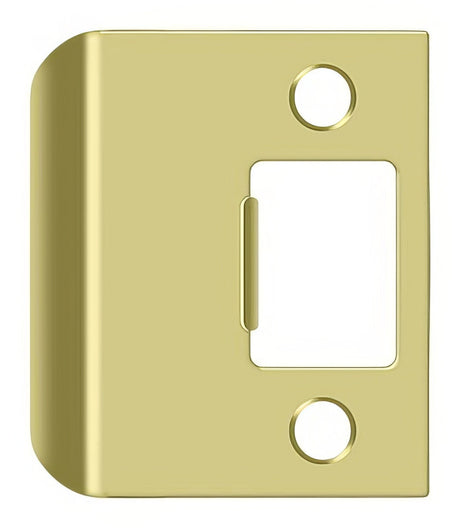 Deltana SPE200U3 polished brass extended lip strike plate