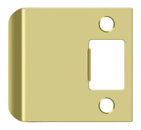 Deltana SPE250U3 polished brass extended lip strike plate