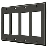 Deltana SWP4744U10B SWP4744 8-1/8" x 4-5/8" 4 Rocker Switch Plate Cover Oil Rubbed Bronze