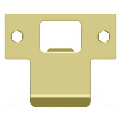 Deltana TSPE225U3 TSPE225 2-3/4" x 2-3/8" Extended Lip T-Strike Plate Polished Brass