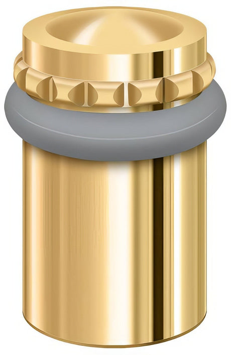 Deltana UFBP5000CR003 UFBP5000 2-1/8" Height Round Universal Floor Bumper Pattern Cap Lifetime Polished Brass