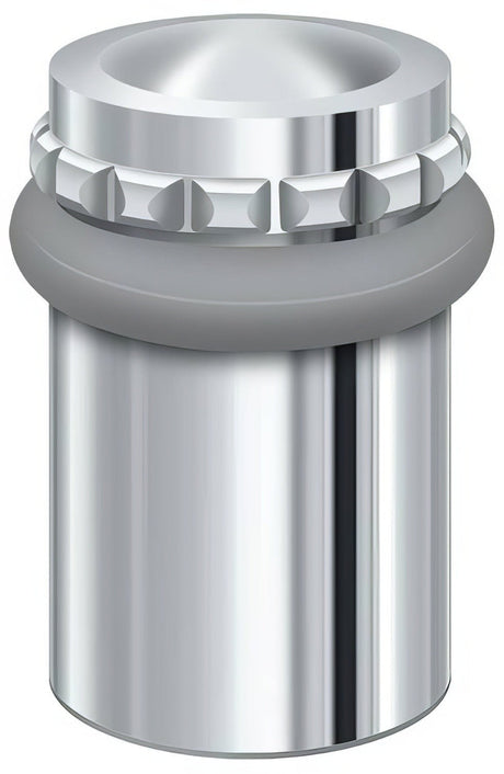 Deltana UFBP5000U26 UFBP5000 2-1/8" Height Round Universal Floor Bumper Pattern Cap Polished Chrome