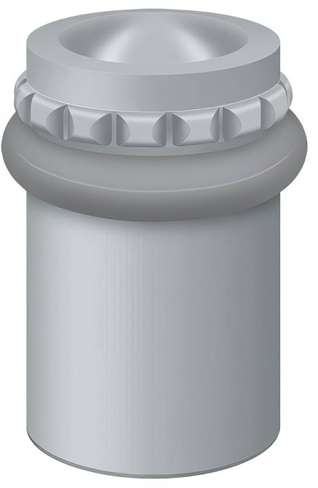 Deltana UFBP5000U26D UFBP5000 2-1/8" Height Round Universal Floor Bumper Pattern Cap Brushed Chrome