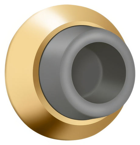 Deltana WB178CR003 lifetime polished brass wall mount door stop
