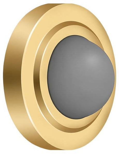 Deltana WBC238CR003 lifetime polished brass wall mount door stop