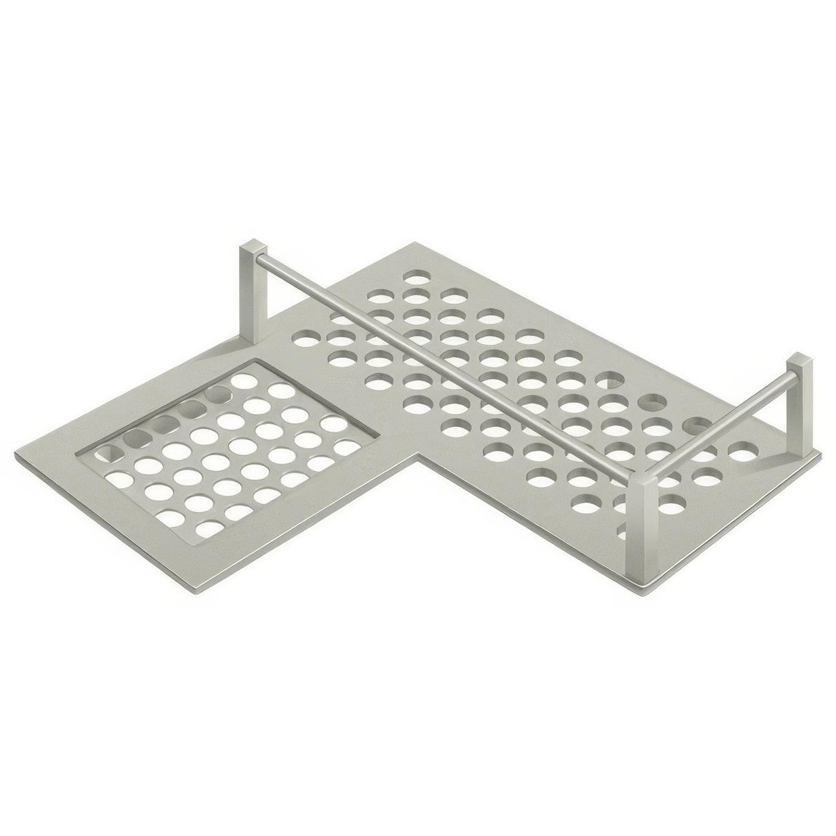 Deltana WBHDCL9U15 WBHDCL9 9" HD Left Hand L Shaped Corner Shelf Satin Nickel
