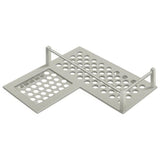 Deltana WBHDCL9U15 WBHDCL9 9" HD Left Hand L Shaped Corner Shelf Satin Nickel