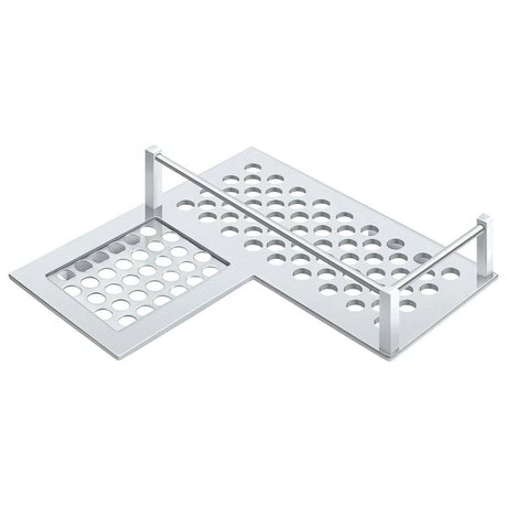 Deltana WBHDCL9U26 WBHDCL9 9" HD Left Hand L Shaped Corner Shelf Chrome