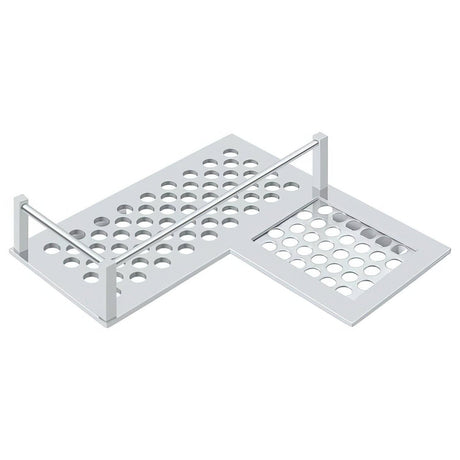 Deltana WBHDCR9U26 WBHDCR9 9" HD Right Hand L Shaped Corner Shelf Chrome