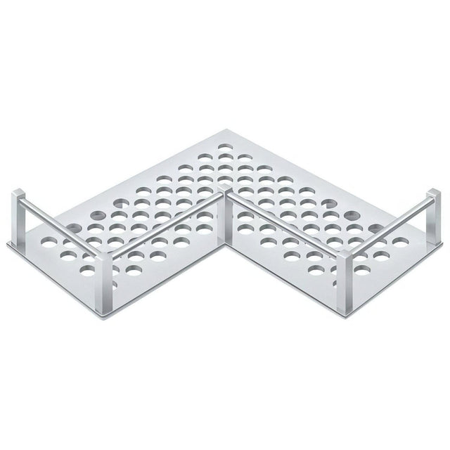 Deltana WBHDUC9U26 WBHDUC9 9" HD Universal L Shaped Corner Shelf Chrome