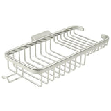 Deltana WBR1051HU14 WBR1051H 10-3/8" x 4-7/8" Dual Level Wire Shower Basket with Hook Polished Nickel