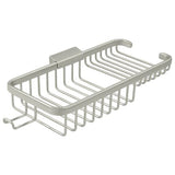 Deltana WBR1051HU15 WBR1051H 10-3/8" x 4-7/8" Dual Level Wire Shower Basket with Hook Satin Nickel