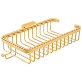 Deltana WBR1052HCR003 WBR1052H 10-3/8" x 4-7/8" Wire Shower Basket with Hook Lifetime Polished Brass