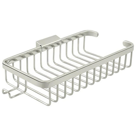 Deltana WBR1052HU14 WBR1052H 10-3/8" x 4-7/8" Wire Shower Basket with Hook Polished Nickel