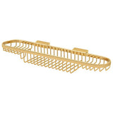 Deltana WBR1835CR003 WBR1835 18" x 3-1/2" Dual Level Wire Shower Basket Lifetime Polished Brass