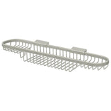 Deltana WBR1835U15 WBR1835 18" x 3-1/2" Dual Level Wire Shower Basket Satin Nickel