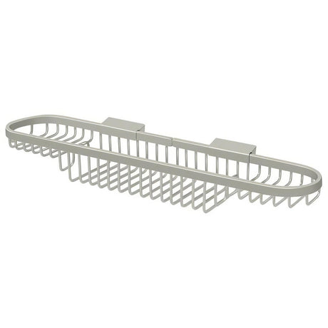 Deltana WBR1835U15 WBR1835 18" x 3-1/2" Dual Level Wire Shower Basket Satin Nickel
