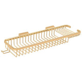 Deltana WBR1850HCR003 WBR1850H 17-3/4" x 4-7/8" Dual Level Wire Shower Basket with Hook Lifetime Polished Brass