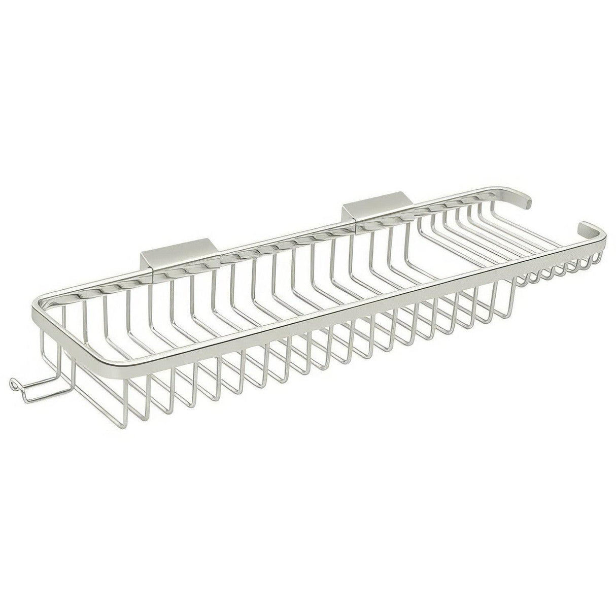 Deltana WBR1850HU14 WBR1850H 17-3/4" x 4-7/8" Dual Level Wire Shower Basket with Hook Polished Nickel