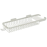 Deltana WBR1850HU14 WBR1850H 17-3/4" x 4-7/8" Dual Level Wire Shower Basket with Hook Polished Nickel
