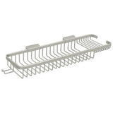 Deltana WBR1850HU15 WBR1850H 17-3/4" x 4-7/8" Dual Level Wire Shower Basket with Hook Satin Nickel