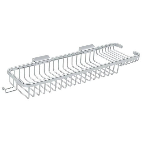 Deltana WBR1850HU26 WBR1850H 17-3/4" x 4-7/8" Dual Level Wire Shower Basket with Hook Chrome