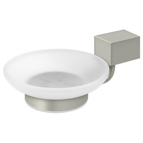 Deltana ZA2012-15 Wall Mount Glass Soap Holder Satin Nickel