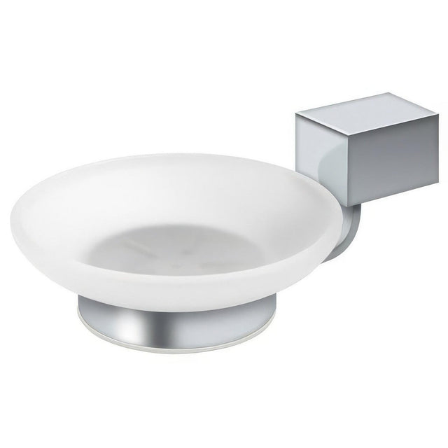 Deltana ZA2012-26 Wall Mount Glass Soap Holder Chrome