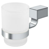 Deltana ZA2014-26 Glass Tumbler with Toothbrush Holder Chrome