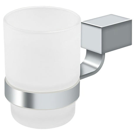 Deltana ZA2014-26 Glass Tumbler with Toothbrush Holder Chrome