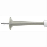 Deltana ZBDS30U15 ZBDS30 3" Baseboard Door Stop with White Cap Satin Nickel